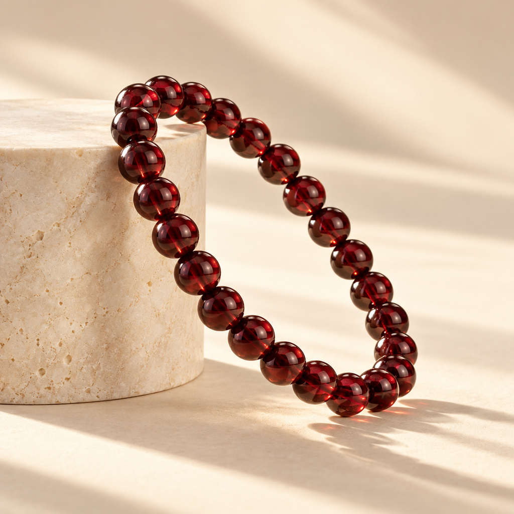 Inner Flame — Garnet Bracelet
