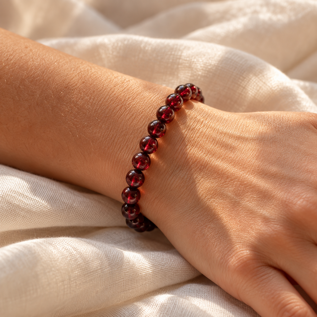 Inner Flame — Garnet Bracelet