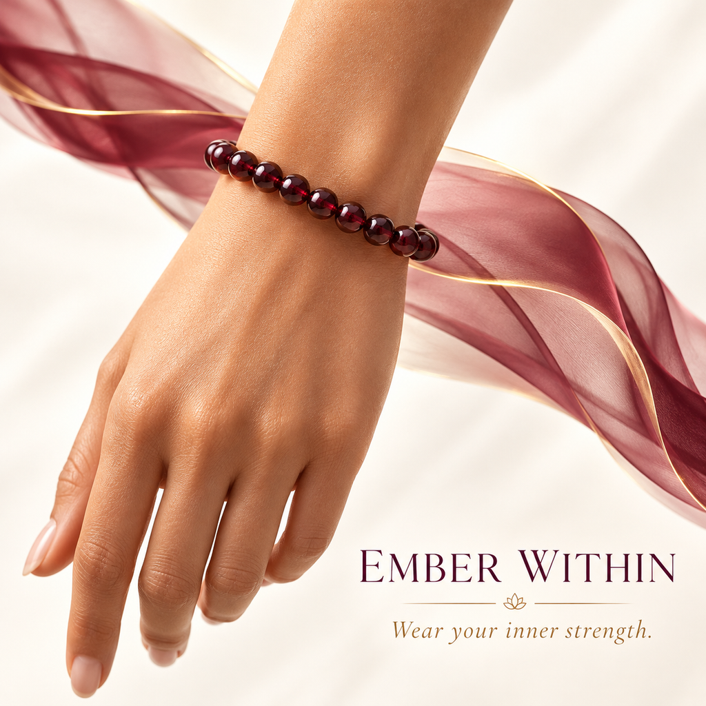 Inner Flame — Garnet Bracelet