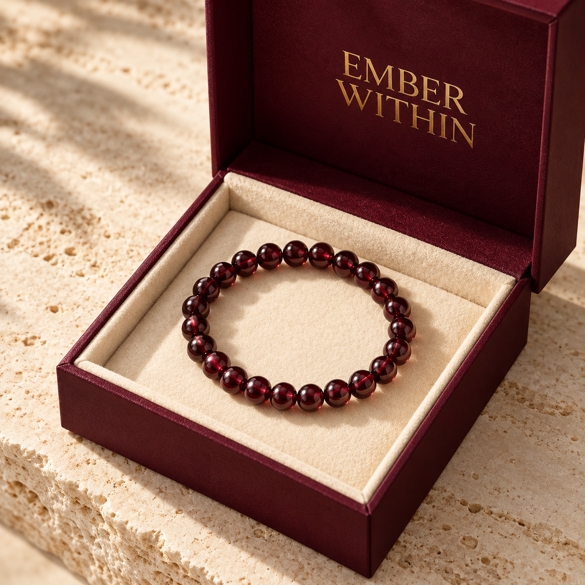 Inner Flame — Garnet Bracelet